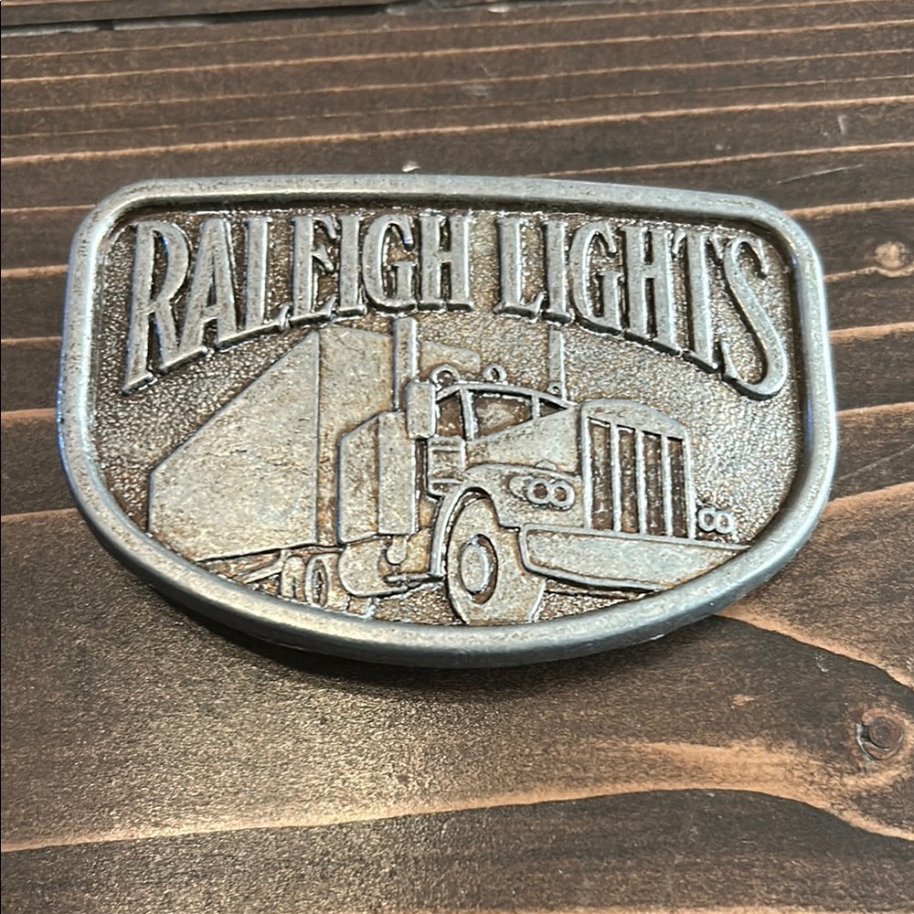 Vintage Belt Buckle Set with Abalone and Silver Tones - Picture 6 of 9